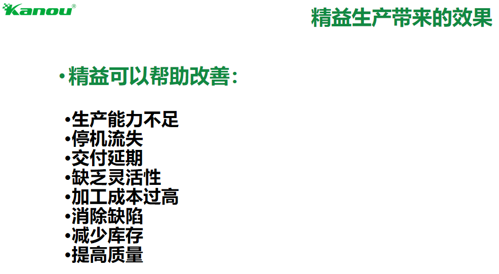 精益生产带来的效果