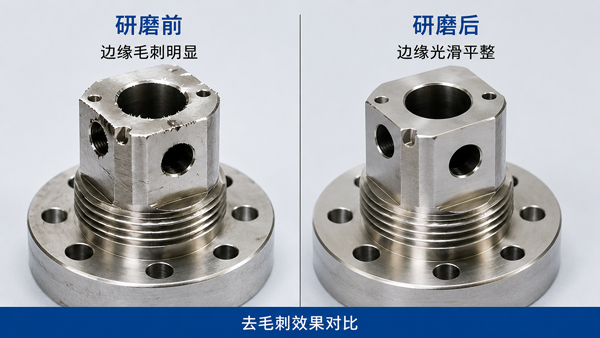 精密零件研磨前后对比